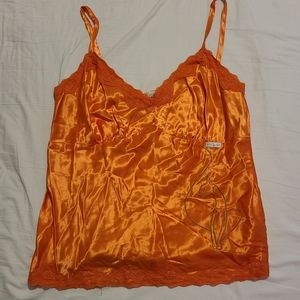 baby phat • orange silk lingerie camisole